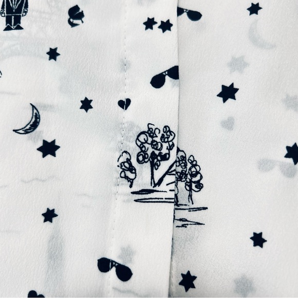 Karl Lagerfeld Paris Med White and Black Whimsical Eiffel Tower Print - Picture 9 of 11